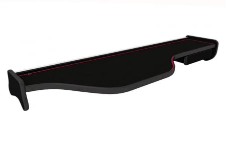 Raft interior cabina sofer - Masa lunga bord camion compatibila cu DAF XF 105 (01.2006-12.2013), Negru cu cusatura rosie