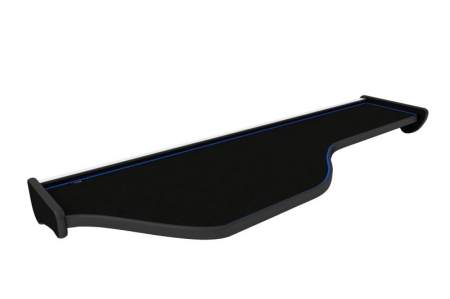Raft interior cabina sofer - Masa lunga bord camion compatibila cu DAF XF 106 01.2014+, Negru cu cusatura albastra