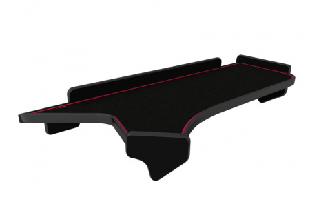 Raft interior cabina sofer - Masa lunga bord camion compatibila cu Iveco Stralis HI-WAY si Iveco Stralis XP, Negru cu cusatura rosie
