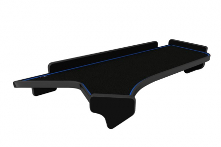 Raft interior cabina sofer - Masa lunga bord camion compatibila cu Iveco Stralis HI-WAY si Iveco Stralis XP, Negru cu cusatura albastra
