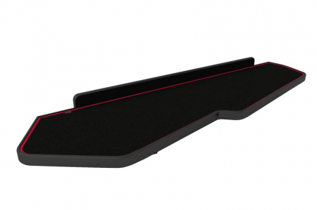 Raft interior cabina sofer - Masa lunga bord camion compatibila cu Volvo FH 4 01.2013+, Negru cu cusatura rosie
