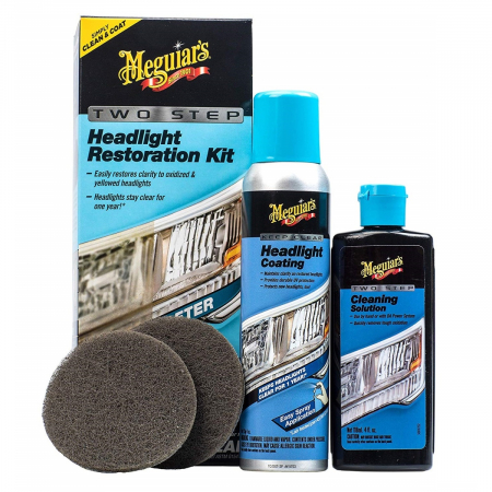 Intretinere auto - Meguiar's Kit Polish Faruri Two Step Headlight Restoration Kit G2970