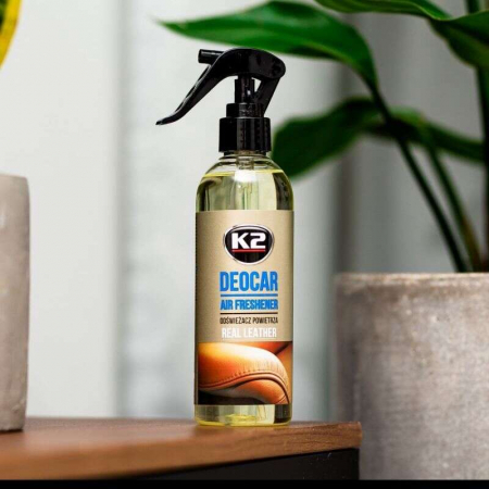 Odorizant spray auto și interior K2 DEOCAR Real Leather 250ml – M117RL [1]