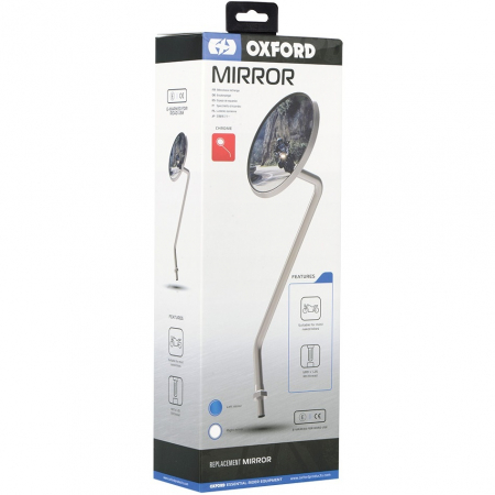 Oglinzi moto - Oglinda Retrovizoare Moto Stanga Oxford Crom OX569