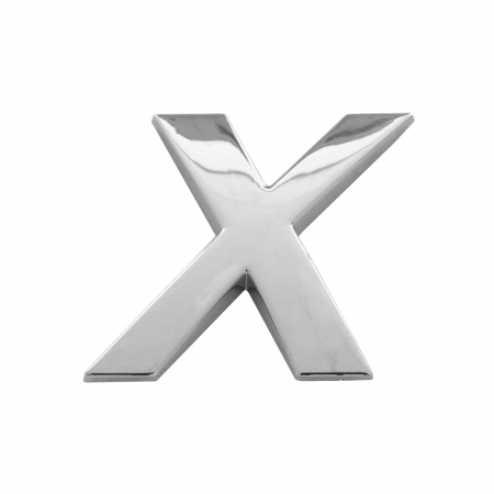 Accesorii auto exterior - Ornament Auto 3D. Litera X. 26 Mm. Cromat