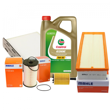 Piese auto - Pachet schimb ulei GOLD Castrol 5L+ filtre Mahle pentru grupul VAG - VW AUDI SKODA SEAT 1.9TDI, 2.0TDI
