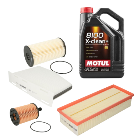 Pachete revizie - Pachet schimb ulei Motul 8100 X-Clean+ 5W30 5L+ filtre FILTRON pentru grupul VAG - VW AUDI SKODA SEAT 1.9TDI, 2.0TDI