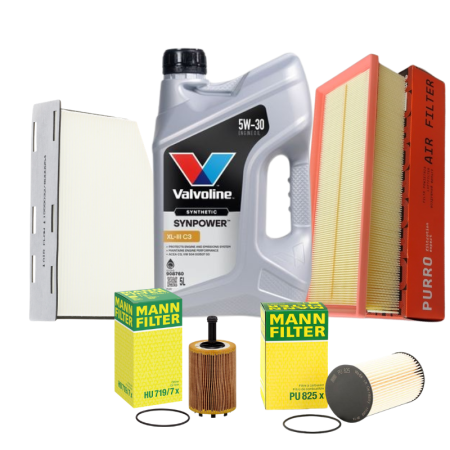 Piese auto - Pachet schimb ulei SILVER Valvoline 5L+ filtre Purro / MANN pentru grupul VAG - VW AUDI SKODA SEAT 1.9TDI, 2.0TDI