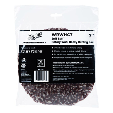 Bureti, Lavete, Accesorii - Pad polish din blană de oaie – Meguiar’s Rotary Wool Heavy Cutting Pad