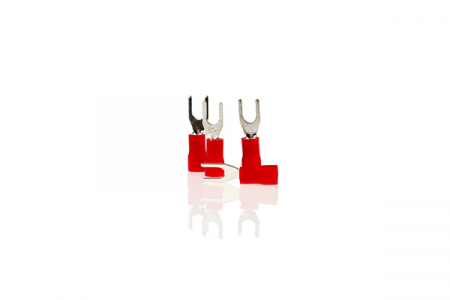 Scule si echipamente - Papuc Electric Auto Izolat Rosu Tip Furca 4.3Mm-Set 10 Buc