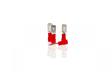 Scule si echipamente - Papuc Electric Auto Izolat Rosu Tip Tata 6.35Mm - Set 10
