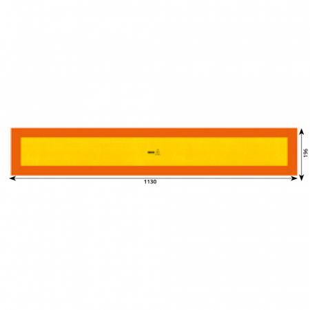 Accesorii auto - Placa reflectorizanta galben rosu fluorescent 1130x196 mm Hico