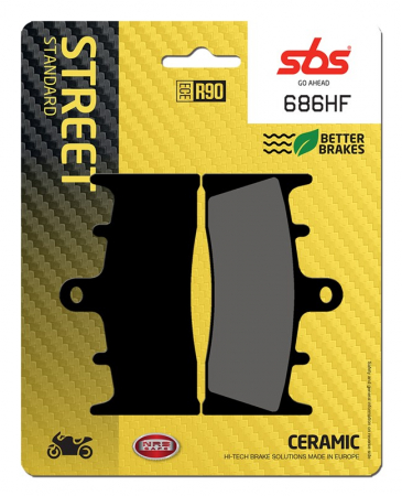 Moto/Atv - SBS - placute frana 686HF - Street [Ceramic]