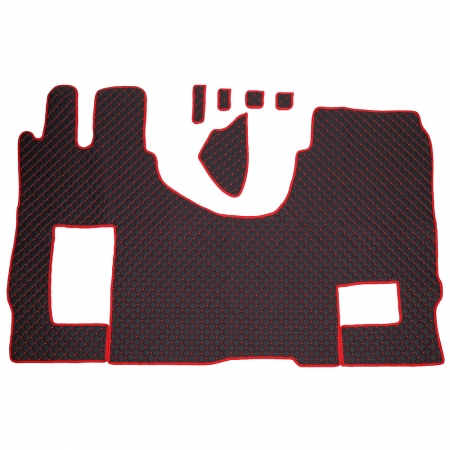 Set covorase Piele Ecologica Truck Umbrella Pentru Mercedes Actros 1845 Mp4 Euro 6, Negru [0]