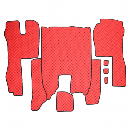 Set covorase Piele Ecologica Truck Umbrella Pentru Scania Seria R 380-420 2006-2020 Automat, Rosu [0]