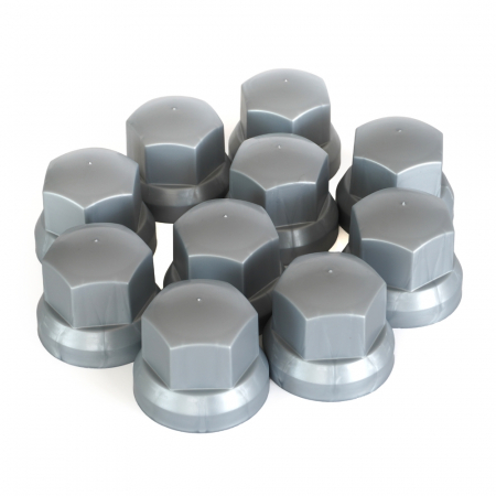 Set 10 Bucati Capac Plastic Pentru Prezon Roata 32 Mm Gri 41 Mm [1]