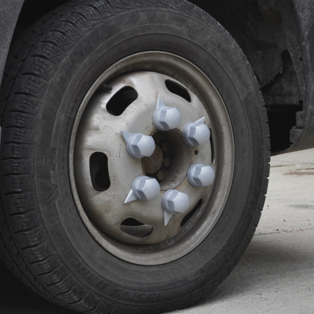 Set 10 Bucati Capac Plastic Pentru Prezon Roata Cu Indicator 32 Mm Gri 54.5 Mm [5]