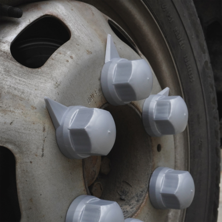 Set 10 Bucati Capac Plastic Pentru Prezon Roata Cu Indicator 32 Mm Gri 54.5 Mm [4]