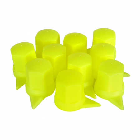 Set 10 Bucati Capac Plastic Pentru Prezon Roata Cu Indicator 33 Mm Neon Galben 54.5 Mm [3]