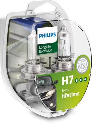 Set 2 Becuri Far H7 55W 12V Long Life Ecovision Philips [0]