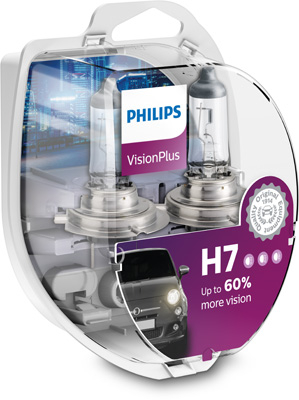 Set 2 Becuri Far H7 55W 12V Vision Plus Philips [0]