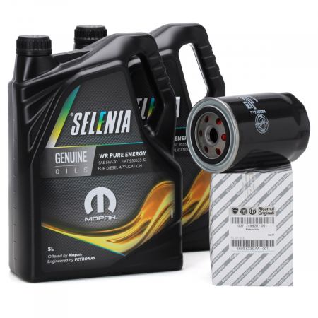 Pachete revizie - Set 2 Buc Ulei Motor Selenia WR Pure Energy 5W-30 5L 70205MF2EU + Filtru Ulei Oe Fiat 71749828