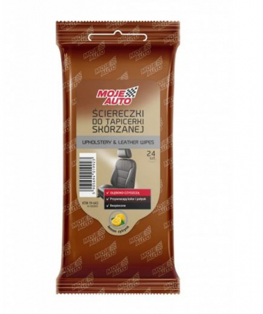 Tapiterie - Set 24 de servetele pentru curatat pielea Moje Auto