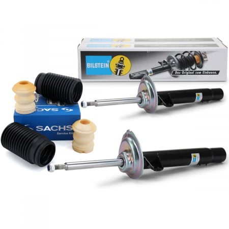 Piese auto - Set Amortizor Fata Dreapta + Stanga Bilstein 22-103109 + 22-103093 + Kit Protectie Praf Fata Sachs Bmw Seria 3 E46 1998-2005 900 004