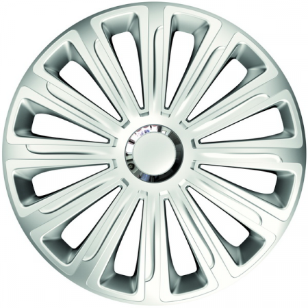 Accesorii auto - Set Capace Roti 14  Cu Inel Cromat Trend