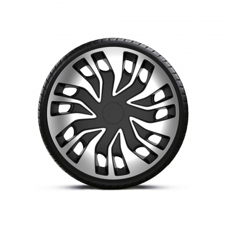 Accesorii auto - Set Capace Roti 15  Silverblack Fast Van