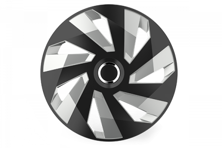 Accesorii auto - Set Capace Roti 15  Vector Rc Silverblack