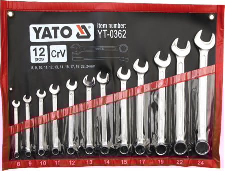 Scule si echipamente - Set Chei Combinate Satinate 8-24Mm, 12 Buc