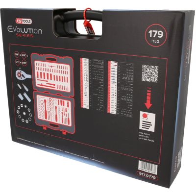 Set Chei Tubulare. 179 De Piese 1/4+3/8+1/2 [8]