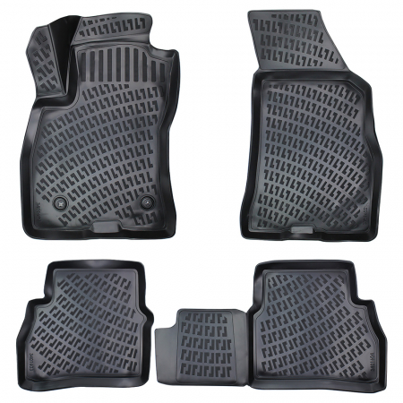 Covorase auto - Set covorase auto cauciuc Umbrella pentru Fiat Doblo (Facelift) 2015-