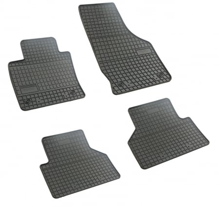 Covorase auto - Set covorase auto din cauciuc Audi Q3 2011-2018, Negru, presuri FROGUM, negre, 4 buc.