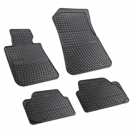 Covorase auto - Set covorase auto din cauciuc Bmw Seria 1 E81 E87 E82 E88 F20, X1 E84 2004-2019, presuri FROGUM, negre, 4 buc.