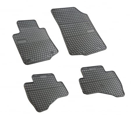 Accesorii auto - Set covorase auto din cauciuc Citroen C1, Peugeot 107, Toyota Aygo 2005-2014, presuri FROGUM, negre, 4 buc.