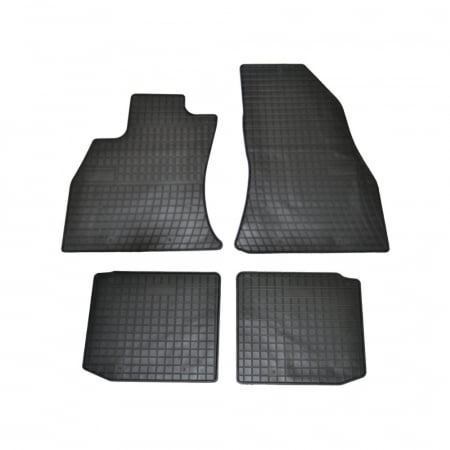 Covorase auto - Set covorase auto din cauciuc Fiat 500L 2012- culoare Negru, presuri FROGUM, 4 buc.