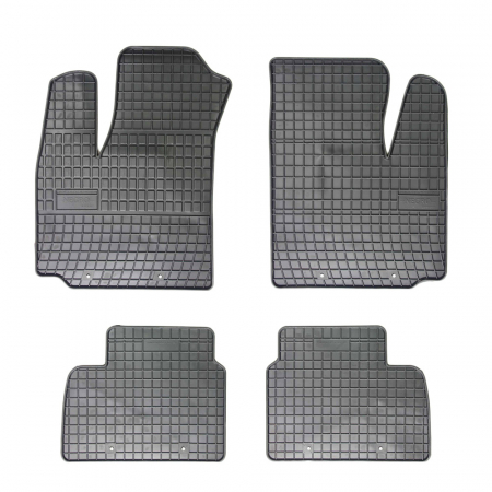 Covorase auto - Set covorase auto din cauciuc Fiat Doblo 1 5Loc 2000-2010, presuri FROGUM, negre, 4 buc.