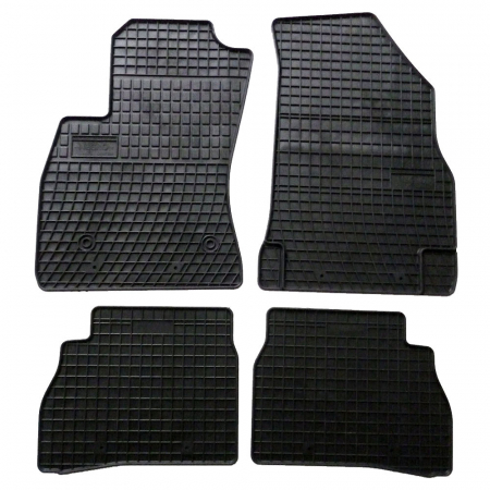 Covorase auto - Set covorase auto din cauciuc Fiat Doblo (263) 2010-2020, Opel Combo D (X12) 5 usi, 2011-2018, presuri FROGUM, negre, 4 buc.