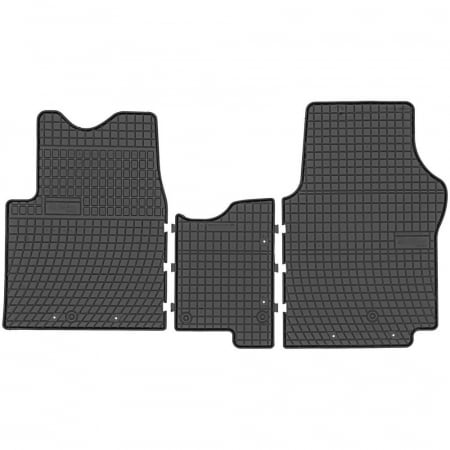 Accesorii auto - Set covorase auto din cauciuc  Fiat Talento 2016-2020, Nissan Nv300 2016, Opel Vivaro 2 2014-2019, Renault Trafic 3 2014, presuri FROGUM, Negru