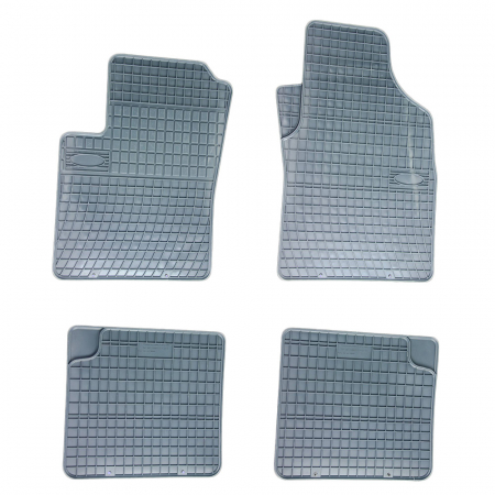Covorase auto - Set covorase auto din cauciuc Ford Ka 2 2008-2016, Fiat 500 500C 2007-  Fiat Panda 2003-2012   2013- culoare Gri, presuri FROGUM, 4 buc.