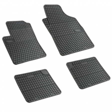 Covorase auto - Set covorase auto din cauciuc Ford Ka 2 2008-2016 Fiat 500 500C 2007- Panda 2 3 2003-2012, presuri FROGUM, negre, 4 buc.
