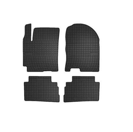 Accesorii auto - Set covorase auto din cauciuc  Hyundai Kona 2017-  prezent, presuri FROGUM, Negru