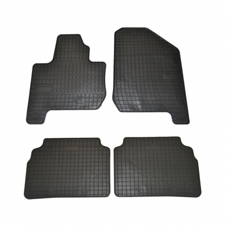 Accesorii auto - Set covorase auto din cauciuc Kia Soul Ev 2014-2019 culoare Negru, presuri FROGUM, 4 buc.