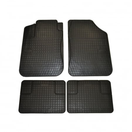 Accesorii auto - Set covorase auto din cauciuc Mat 2 Universale culoare Negru, presuri FROGUM, 4 buc.