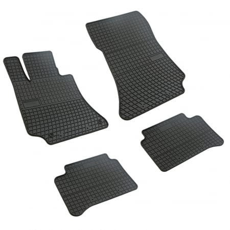 Accesorii auto - Set covorase auto din cauciuc Mercedes Clasa E W212 2009-2016 CLS C218 2010-2018, MB814 1983-1998, presuri FROGUM, negre, 4 buc.