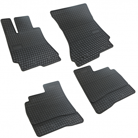 Covorase auto - Set covorase auto din cauciuc Mercedes Clasa S W221 2005-2013, presuri FROGUM, negre, 4 buc.