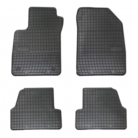 Accesorii auto - Set covorase auto din cauciuc Opel Mokka 2012-2019 Chevrolet Trax 2012-2019, presuri FROGUM, negre, 4 buc.