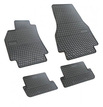 Set covorase auto din cauciuc Renault Megane 2 2002-2008 Negru, presuri FROGUM, negre, 4 buc. [0]